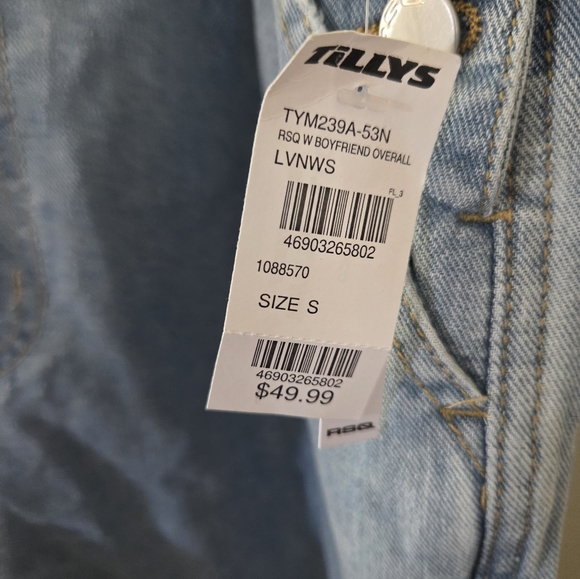 RSQ Blue Denim Overalls - Picture 4 of 4